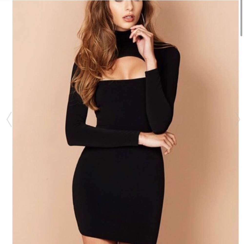 LOVE NOOKIE CHARLIZE MANHATTAN BLACK MINI DRESS - Picture 3 of 7